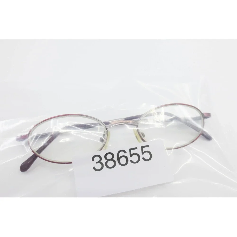 Candies Forever BU Burgundy Oval Metal Eyeglasses Frames 46-18-130 Purple Beaded